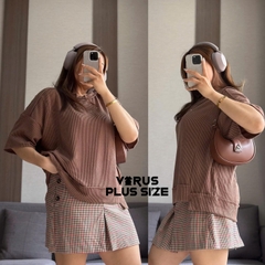 Áo thun tay lửng Andree vạt xẻ kiểu bigsize xuất xịn