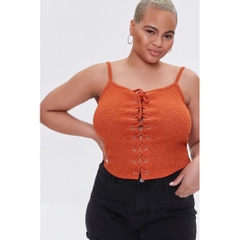 [viruSpluSSize]Áo dây len gân Lace up F21 & f21 pluS bigSize