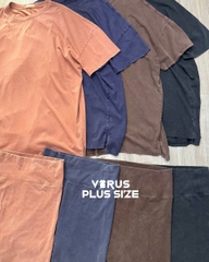Set bộ ngố Nudds nền vải wax áo form rộng quần đùi gân ôm bigsize (nuudssetn)