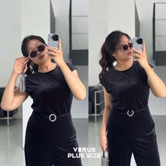Jumsuit nhung Mng sang xịn kèm belf bigsize