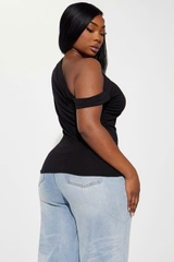 Áo lệch vai Fashion NoVa thun nhún eo form ôm(fashionatlv)