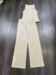 Set xoài mng áo cộc tay zip / quần suông vải tây sang xịn bigsize