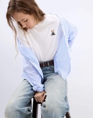 Áo thun GLORIA basic thêu gấu xuất xịn bigsize