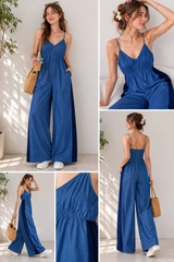 Jumpsuit 2 dây JD jean xuất xịn bigsize