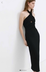 Đầm cổ yếm chéo xoài mng bigsize form body