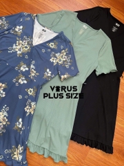 Đầm thun So đắp chéo vạt bèo bigsize