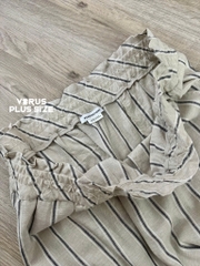 Quần ống suông sọc linen Pennington xuất xịn