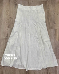 Chân váy maxi cato linen lưng thun bigsize xuất xịn