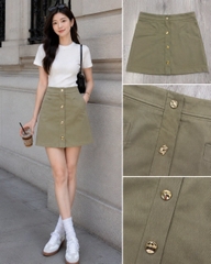 Chân váy kaki chữ A Gu3ss xuất xịn bigsize