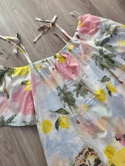 Set Cato áo bẹt vai quần suông vibe summer bigsize