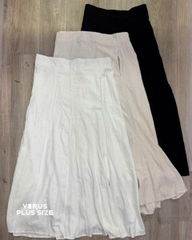 Chân váy maxi cato linen lưng thun bigsize xuất xịn