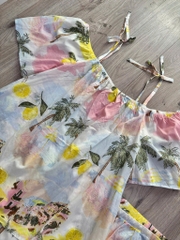 Set Cato áo bẹt vai quần suông vibe summer bigsize