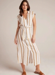 Đầm somi sọc Cato linen bigsize xuất xịn(catodsmts)
