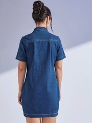 Đầm somi zip Cato bigsize fom suông jean mềm thoải mái bigsize(catodzip)