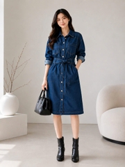 Đầm somi Denim Cato bigsize xuất xịn(catodsmj)