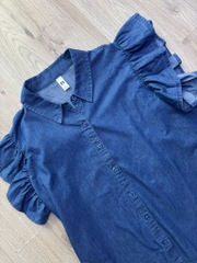 Áo somi denim tay bèo its xuất xịn (itsasmct)