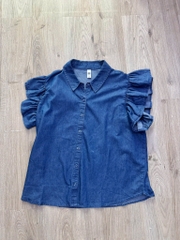 Áo somi denim tay bèo its xuất xịn (itsasmct)
