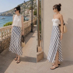 Chân váy maxi sọc chéo On34 xuất xịn