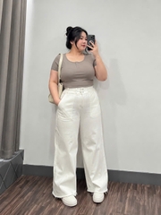 Quần jean suông just usa 2 nút bigsize xuất xịn