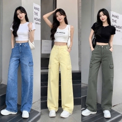Quần jean cargo ống suông JU.ST USA bigsize
