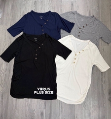 Áo thun gân IsAbel gài nút Bigsize xuất xịn(HENLEYISA)