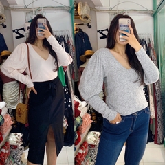 [viruSpluSSize]Áo len f21 pluS bigSize hồng/xám tiêu