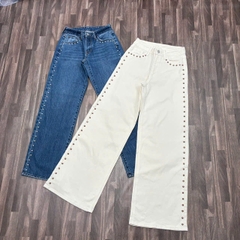 Quần jean suông đính jbd bigsize