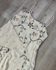 Đầm dây linen cato xuất xịn thêu hoa(catod2dlinen)