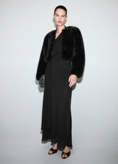 Đầm voan Xoài mng lệch vai tiệc tùng bigsize xuất xịn