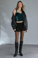 Áo dây crop nhung kimchiblu xuất xịn