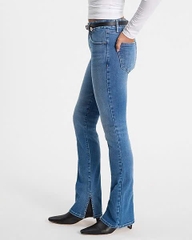 Quần Jeans exp flare xẻ gấu bigsize xuất xịn (B7)