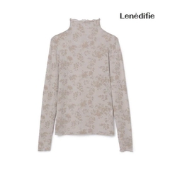 Áo ren cổ lọ thêu hoa L3nedifie bigsize xuất xịn