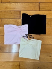 Áo crop nhún ngực f21plus Bigsize(5060)