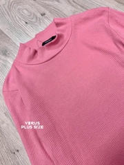 Áo thun gân cổ lọ f21 bigsize