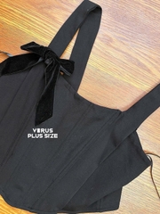 Áo dây corset nơ f21plus xuất xịn