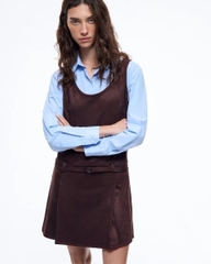 Đầm GJ balo da lộn có belt bigsize(gjd2ddl)