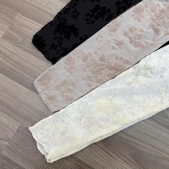 Áo ren cổ lọ thêu hoa L3nedifie bigsize xuất xịn
