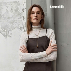 Áo ren cổ lọ thêu hoa L3nedifie bigsize xuất xịn