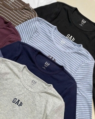 Áo thun gân tay dài G@P basic xuất xịn bigsize(gapatgtd)