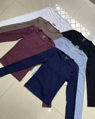 Áo thun gân tay dài G@P basic xuất xịn bigsize(gapatgtd)