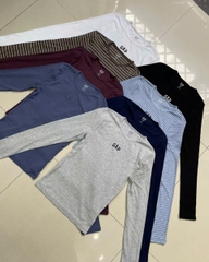 Áo thun gân tay dài G@P basic xuất xịn bigsize(gapatgtd)