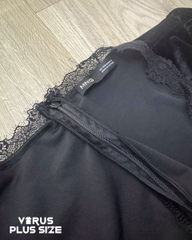 Jumsuit nhung Mng bigsize phối ren sang chảnh(JUMNVR)