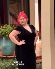 Jumsuit nhung Mng bigsize phối ren sang chảnh(JUMNVR)
