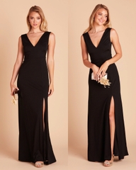 Đầm maxi cổ V Birdy cộc tay bigsize xẻ tà