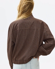 Áo khoác bomber Hắc Em caro nhuyễn bigsize xuất xịn
