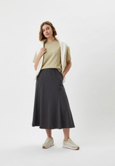 Chân váy un1 lưng thun bigsize cotton thoáng mát che khuyết điểm(hàng cắt tag)