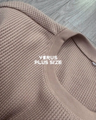 Áo thun waffle un1 tay dài bigsize xuất xịn hàng cắt tag size(alto)