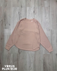 Áo thun waffle un1 tay dài bigsize xuất xịn hàng cắt tag size(alto)
