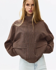 Áo khoác bomber Hắc Em caro nhuyễn bigsize xuất xịn
