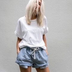 Quần short jean Dluxe lưng thun bigsize